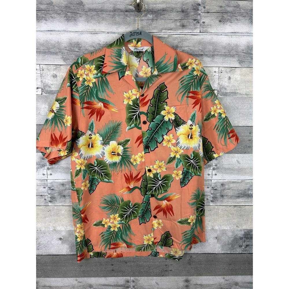 Alvish Men's Large short sleeve Hawaiian button up